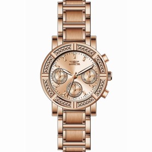 Invicta Wildflower Rose Dial 18kt Rose Gold Ion-plated Ladies Watch 14874