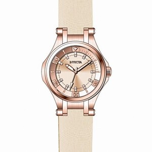 Invicta Wildflower Rose Dial Beige Polyurethane Ladies Watch 21761