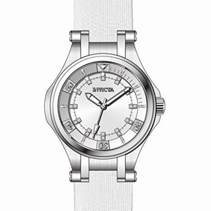 Invicta Wildflower Silver Dial White Polyurethane Ladies Watch 21755