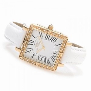 Invicta Wildflower White Dial White Leather Ladies Watch 14846
