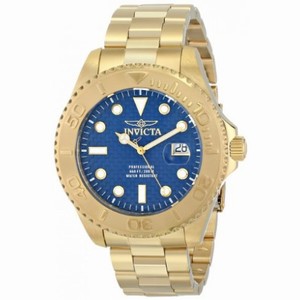Invictas Pro Diver Blue Dial Gold-plated Men's Watch 15193