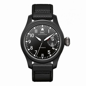 IWC Big Pilot Black Dial Automatic Black Leather Men's Watch IW502002