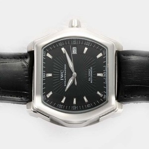 IWC Da Vinci IW524104 Stainless Steel Case Hexagonal Black Dial Watch
