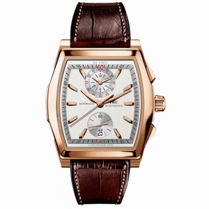 IWC Da Vinci Silver Dial Brown Leather 18k Rose Gold Chrono Men's Watch IW376418