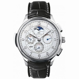 IWC Grande Complication Silver Dial Black Leather Automatic Men's Watch IW377401