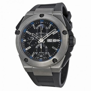 IWC Ingenieur Chronograph Black Dial Black Rubber Men's Watch IW376501