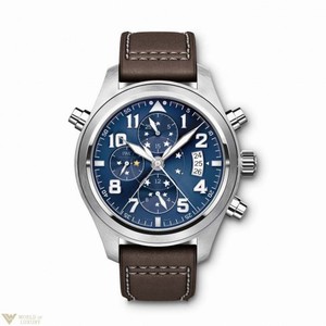 IWC Pilot Midnight Blue Dial Double Chronograph Automatic Men's Watch  IW371807