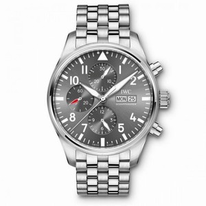 IWC Pilot Slate Grey Dial Automatic Men's Chronograph Watch IW377719