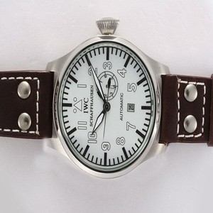 IWC Pilots Classic Big Pilots IW500401 46mm Brown Ostrich Leather Strap Midsize Watch