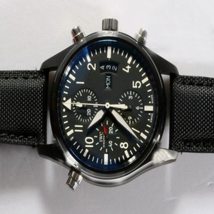 IWC Pilots Classic Chronograph IW371701 Round Blue Dial Watch