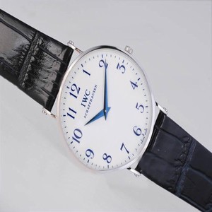 IWC Pilots Classic Midsize IW325601 40mm Black Ostrich Leather Strap Midsize Watch