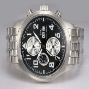 IWC Pilots Spitfire Chronograph IW371705 Black Dial Stainless Steel Bezel Watch