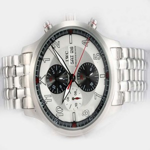 IWC Pilots Spitfire Chronograph IW371705 Stainless Steel Case 43mm White Dial Watch