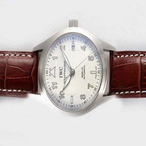 IWC Pilots Spitfire Mark XVI IW325502 Midsize Brown Cow Leather Strap Round Watch