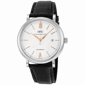 IWC Portofino Silver-Plated Dial Automatic Men's Watch IW356517