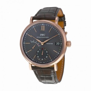 IWC Portofino Hand Wind Grey Dial 18 kt Rose Gold Men's Watch 5101-04