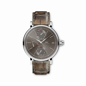 IWC Portofino Monopusher Ardoise Dial Chronograph 18K White Gold Men's Watch IW515103