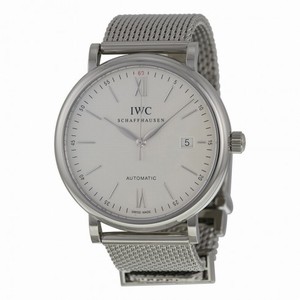 IWC Portofino Silver Dial Stainless Steel Mesh Men's Watch IW356507