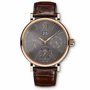 IWC Portofino Slate Grey Dial 18K Rose Gold Men's Watch IW516203