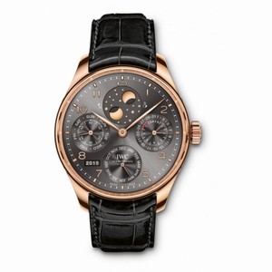 IWC Portugieser Perpetual Calendar Ardoise Dial  18K Rose Gold Automatic Men's Watch IW503404
