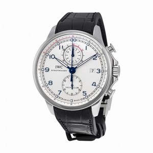 IWC Portugieser Yacht Club Silver DIal Black Alligator Leather Men's Watch 3902-16