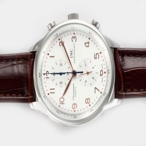 IWC Portuguese Chrono-Automatic IW371431 White Dial 40mm Quartz Chronograph Watch