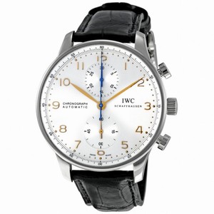 IWC Portuguese Chronograph Mechanical Silver Dial Men's Watch 3714-45