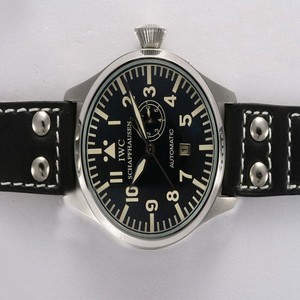 IWC Portuguese F.A. Jones IW322701 Stainless Steel Case Stainless Steel Bezel Black Dial Watch