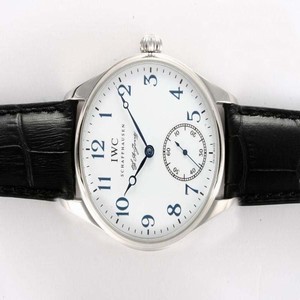 IWC Portuguese F.A. Jones IW544202 Midsize Stainless Steel Bezel Black Ostrich Leather Strap Watch