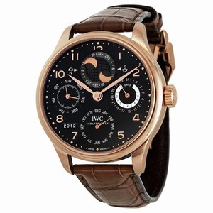 IWC Portuguese Perpetual Calendar Black Dial Men's Watch 5032-02