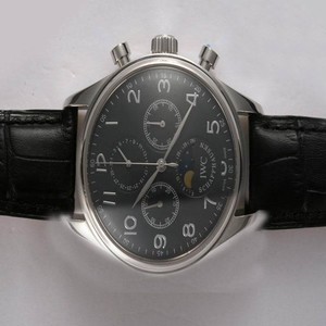 IWC Portuguese Perpetual Calendar II IW502218 Black Dial 43mm Stainless Steel Case Watch