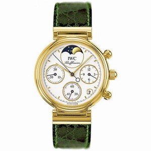 IWC Small Da Vinci 18kt Yellow Gold Moonphase Green Ladies Watch IW373602