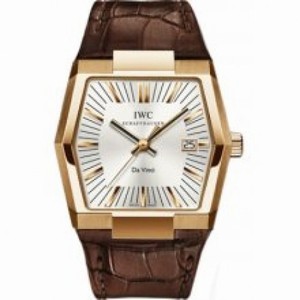 IWC Vintage Da Vinci Silver Dial 18kt Rose Gold Brown Leather Men's Watch IW546103