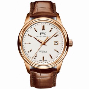 IWC Vintage Ingenieur Silver Dial 18kt Rose Gold Brown Leather Men's Watch IW323303