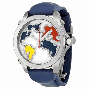 Jacob and Company Five Time Zone Diamond Accent Continents Dial Unisex Watch JCM126