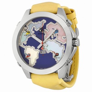 Jacob and Company Five Time Zone Diamond Accented Blue Dial Men's Watch JC124