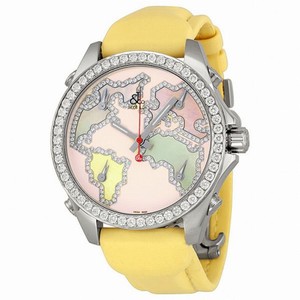 Jacob and Company Five Time Zone Diamond Accented Pink Enamel Dial Unisex Watch JCM125