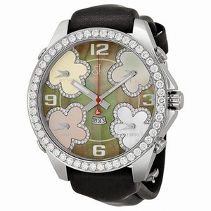 Jacob and Company Five Time Zone Diamond Black Mother of Pearl Dial Unisex Watch JCATH9