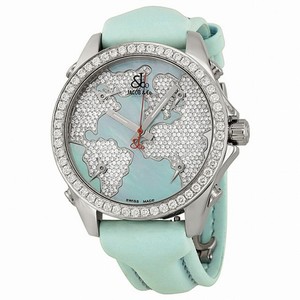 Jacob and Company Five Time Zone Diamond Blue Mother of Pearl Dial Unisex Watch JCM47WM