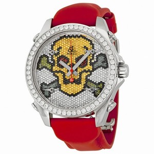 Jacob and Company Five Time Zone Diamond Pave Skull Dial Unisex Watch JCMSKULL1