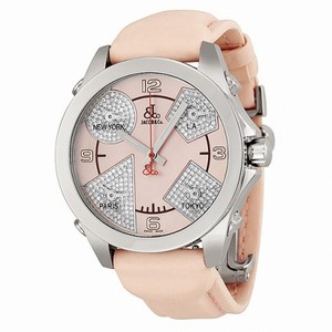 Jacob and Company Five Time Zone Diamond Pink Mother of Pearl Dial Unisex Watch JCM79P