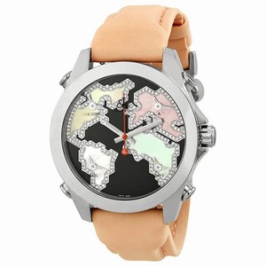 Jacob and Company Five Time Zone Diamond-Accented Black Enamel Dial Unisex Watch JCM122