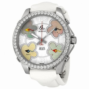 Jacob and Company Five Time Zone Diamond-Accented Dial Unisex Watch JCATH7