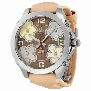Jacob and Company Five Time Zones Diamond Black Mother of Pearl Dial Unisex Watch JCATH9