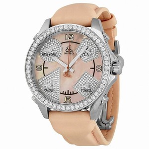 Jacob and Company Five Time Zones Diamond Pink Mother of Pearl Dial Unisex Watch JCM79P