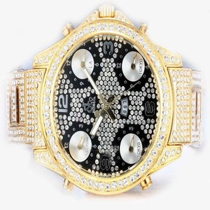 Jacob Co Five Time Zone JC - 30GDC Black Dial Round Quartz Watch