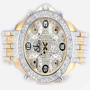 Jacob Co Five Time Zone JC - 36WGDC Stainless Steel with Diamond Bezel Quartz White Dial Watch
