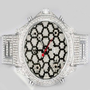 Jacob Co Five Time Zone JC - 61 White Stainless Steel Strap 47mm Black Dial Watch