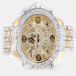 Jacob Co Five Time Zone JC - M30Y Rose Gold 18k Gold Strap 49mm Yellow Dial Watch