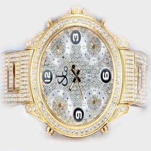 Jacob Co Five Time Zone JC - M30Y Stainless Steel with Diamond Bezel White Dial Quartz Watch